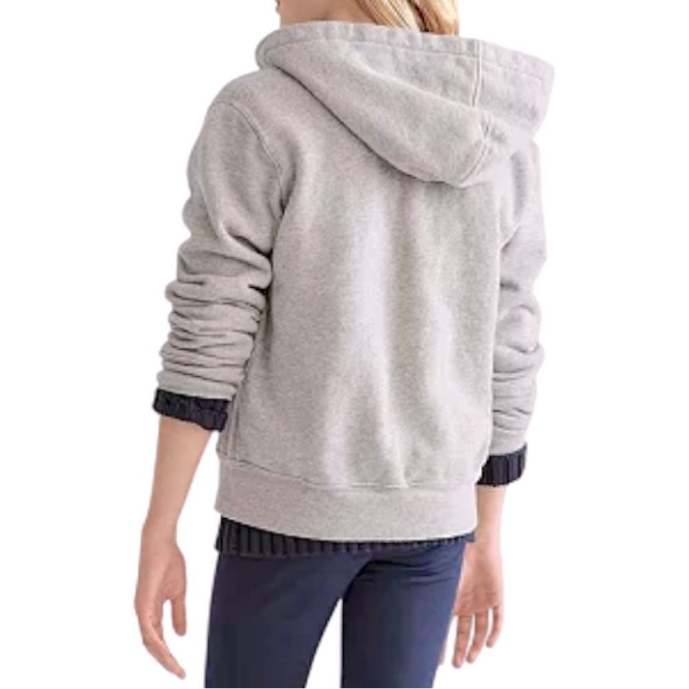 Polo Ralph Lauren Girls French Terry Full Zip Hoodie Light Grey Heather Sz S/P 7 - Picture 6 of 7